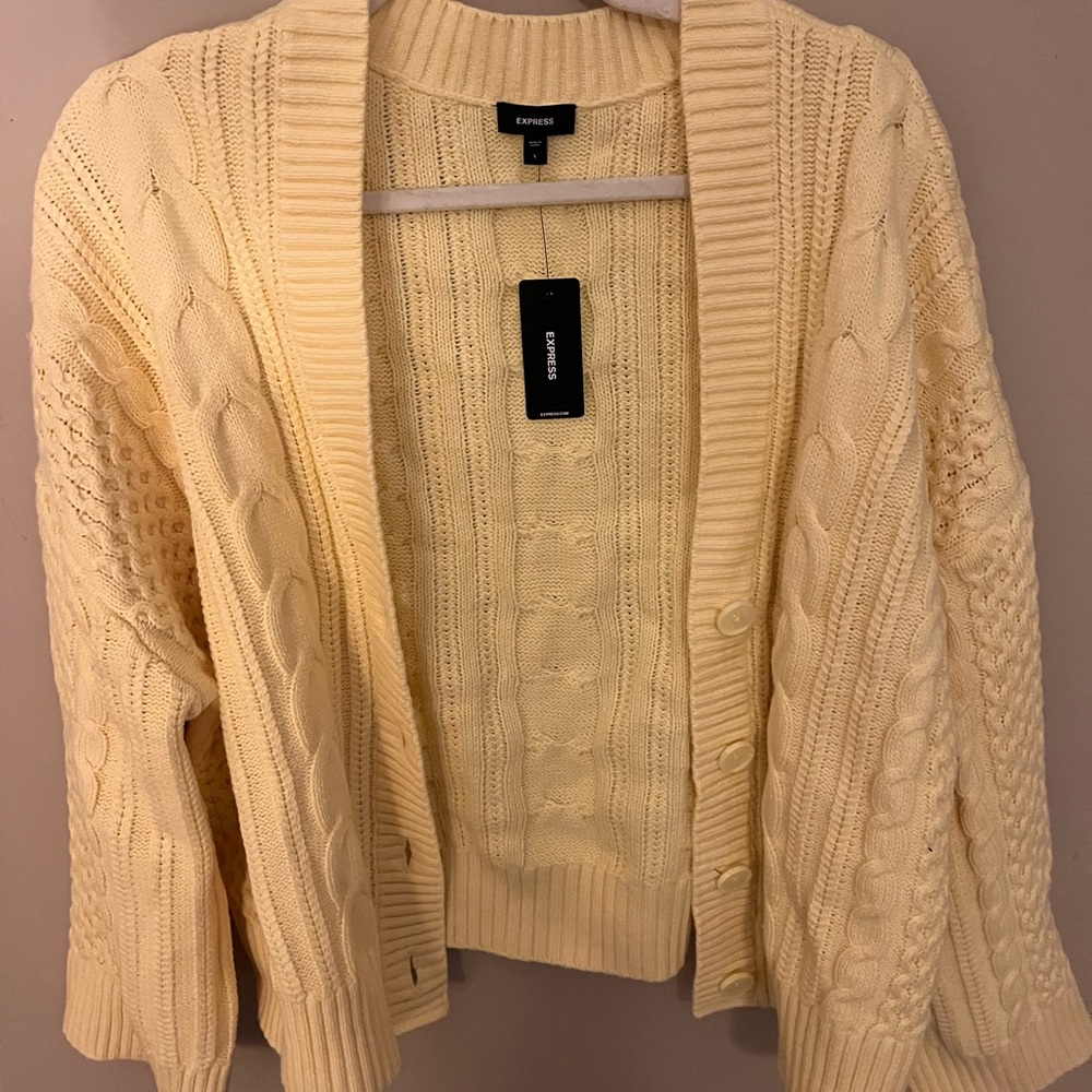 Express Women’s Yellow Sweater Size L